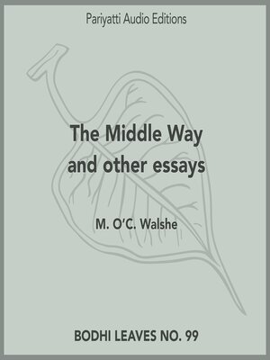 cover image of The Middle Way and other essays